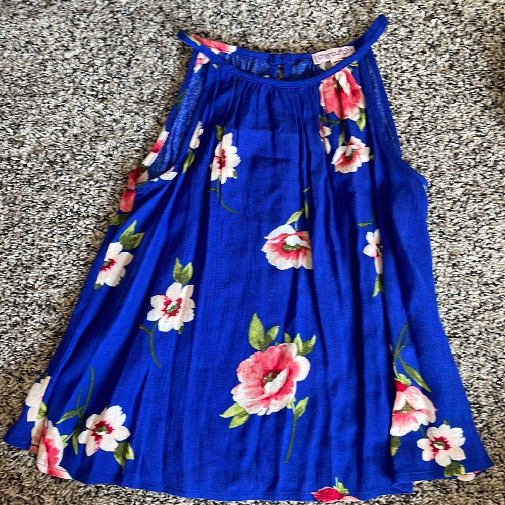 Girls flowy flower tank